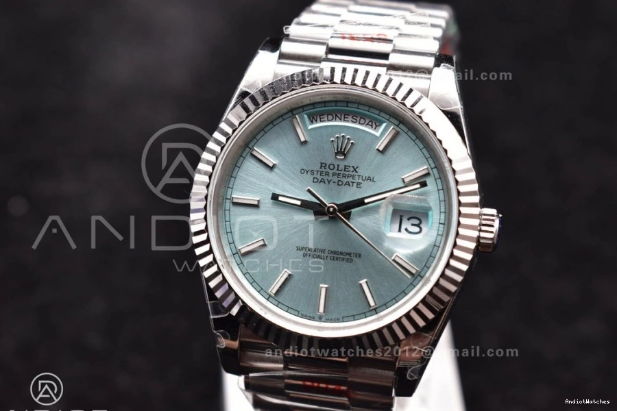 GMF Ice 40 A Weight Bracelet President Stick SS Dial Popular Blue 716 DayDate Gain on 0108